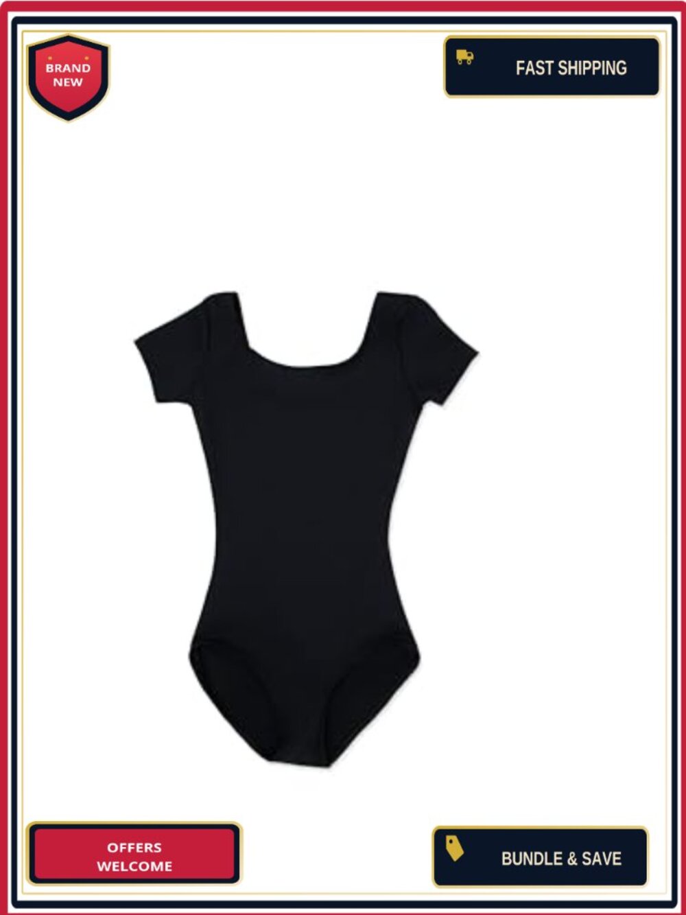 Capezio Team Basic Dance Leotard Scoop Front Back Ballet Leg